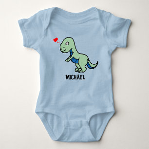 Kind tekening van een T-Rex baby body Romper