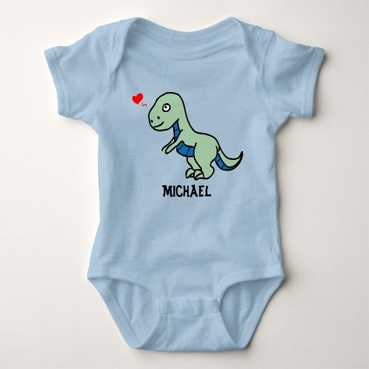 Kind tekening van een T-Rex baby body Romper