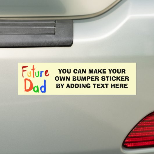 Kind Tekst Toekomst Papa T-shirts en geschenken Bumpersticker (Op auto)