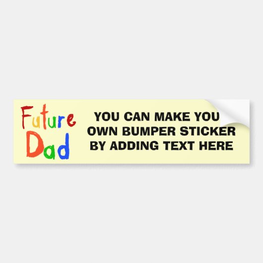 Kind Tekst Toekomst Papa T-shirts en geschenken Bumpersticker (Voorkant)