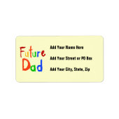Kind Tekst Toekomst Papa T-shirts en geschenken Etiket (Voorkant)