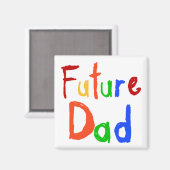 Kind Tekst Toekomst Papa T-shirts en geschenken Magneet (Voorkant / Achterkant)