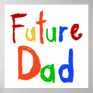 Kind Tekst Toekomst Papa T-shirts en geschenken Poster