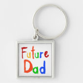 Kind Tekst Toekomst Papa T-shirts en geschenken Sleutelhanger (Voorkant)