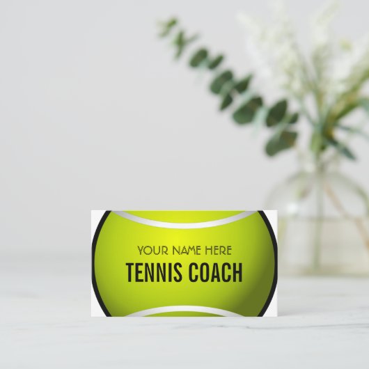 Kind Tennis Coach Sport Instructeur Professional Visitekaartje (Staand voorkant)