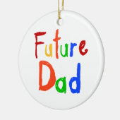 Kind Text Future Dad T-shirts en cadeautjes Keramisch Ornament (Links)