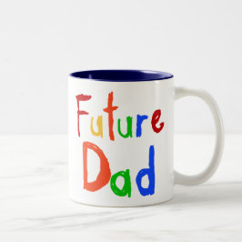 Kind Text Future Dad T-shirts en cadeautjes Tweekleurige Koffiemok
