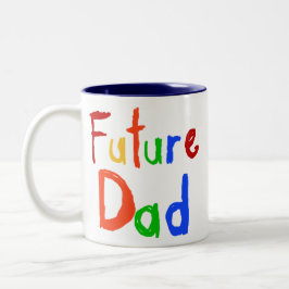 Kind Text Future Dad T-shirts en cadeautjes Tweekleurige Koffiemok