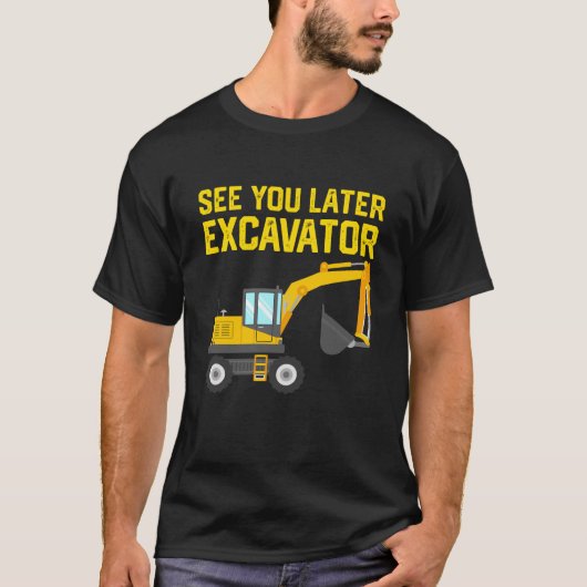 Kind Toddler Excavator Construction Shirt (Voorkant)