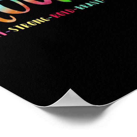 Kind Tough Powerful Loved Valued You Are Enough Poster (Hoek)