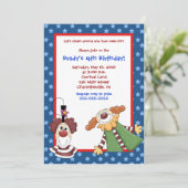 Kind Town Carnival Birthday Invitation 5x7 Kaart (Staand voorkant)