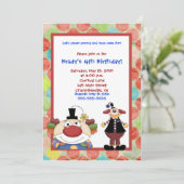 Kind Town Carnival Birthday Invitation 5x7 Kaart (Staand voorkant)