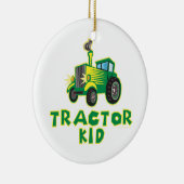 Kind tractor, groen keramisch ornament (Rechts)