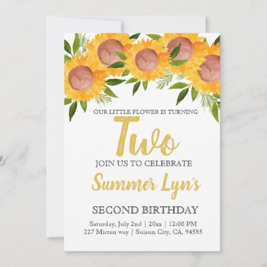 Kind tweede verjaardag kaart (Voorkant)