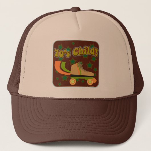Kind uit de Jaren Zeventig Funny Retro Nostalgie D Trucker Pet (Voorkant)