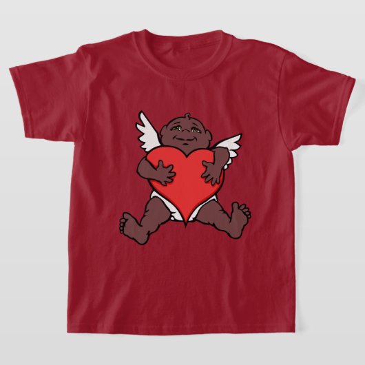Kind Valentijn Shirten Afrikaanse Cupid Shirten T-shirt (Laagn)
