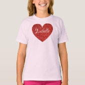 Kind Valentijn Uitrusting op maat Faux Glitter T-shirt (Voorkant)