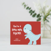 Kind Valentijnsdag Card - Dino-mite Friend Feestdagenkaart (Staand voorkant)