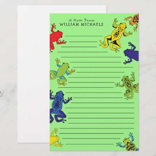 Kind van boomkikkers briefpapier (Voorkant / Achterkant)