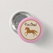 Kind van Cowgirl Ronde Button 3,2 Cm (Voorkant /achterkant)