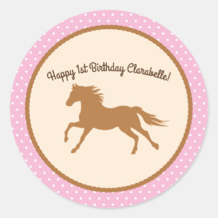 Kind van Cowgirl Ronde Sticker