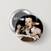 Kind van Creepy Spaghetti Ronde Button 5,7 Cm (Voorkant /achterkant)