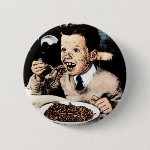 Kind van Creepy Spaghetti Ronde Button 5,7 Cm