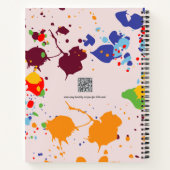 Kind van Cute Colorful Splatter Name Recipe Notitieboek (Achterkant)