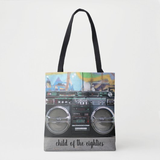 Kind van de 80s Boomdoos van de Achttachtig Tote Bag (Voorkant)