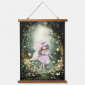 Kind van de Enchanted Forest Fairy Hangend Wandkleed (Voorkant)