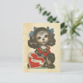 Kind van de Hond van de Valentijnsdag het Leuke Feestdagenkaart (Staand voorkant)