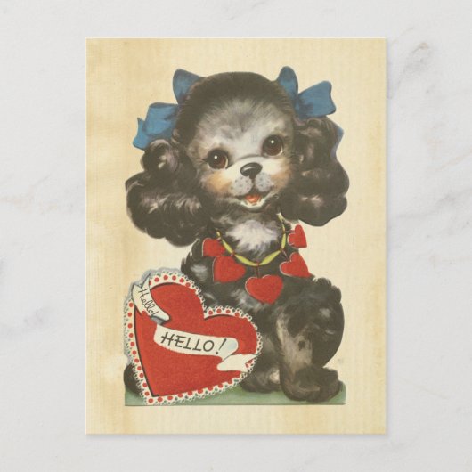 Kind van de Hond van de Valentijnsdag het Leuke Feestdagenkaart (Voorkant)