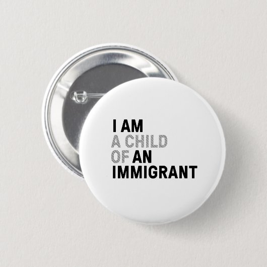 Kind van de Immigrant pin Ronde Button 5,7 Cm (Voorkant /achterkant)
