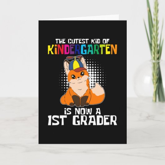Kind van de kleuterschool van de eerste graad kaart (Voorkant)