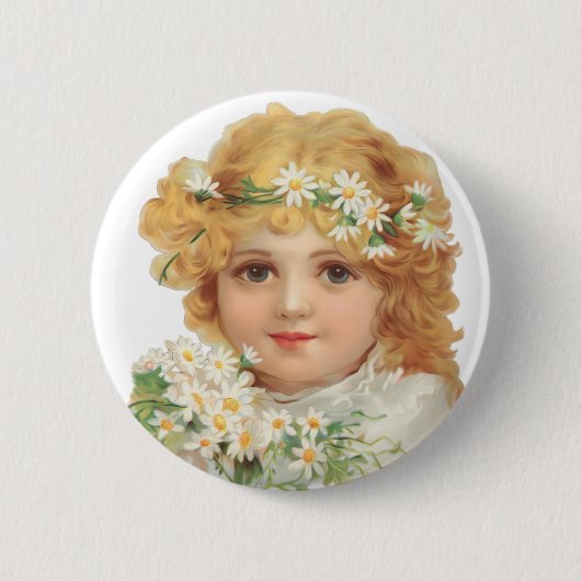 Kind van de lente ronde button 5,7 cm (Voorkant)