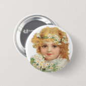Kind van de lente ronde button 5,7 cm (Voorkant /achterkant)