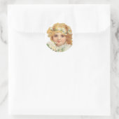 Kind van de lente ronde sticker (Tas)