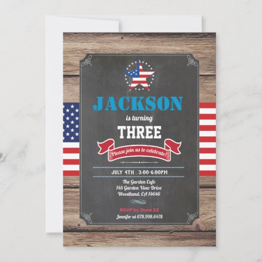 Kind van de Onafhankelijkheidsdag voor de derde ve Kaart (Voorkant)