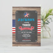 Kind van de Onafhankelijkheidsdag voor de derde ve Kaart (Staand voorkant)