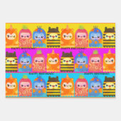 Kind van de oranje Cute Animals Inpakpapier Vel (Voorkant 2)