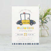 Kind van de politieauto van de zeemacht van elke l bedankkaart (Staand voorkant)