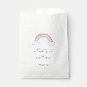 Kind van de regenboog en wolken: Birthday Bedankzakje