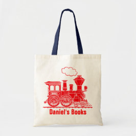 Kind van de rode trein genaamd id library canvas t tote bag