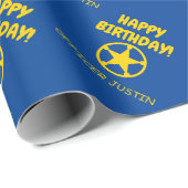 Kind van de sterrenbadge Happy Birthday Cadeaupapier (Rol Hoek)