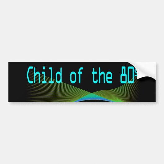 Kind van de Teller van de Aantallen van de 80s Bumpersticker (Voorkant)