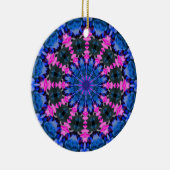 Kind van de ventilator (roze-blauw) keramisch ornament (Rechts)