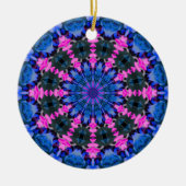 Kind van de ventilator (roze-blauw) keramisch ornament (Voorkant)