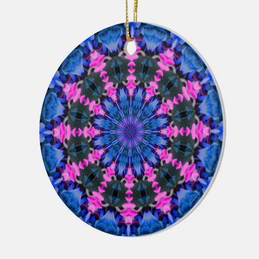 Kind van de ventilator (roze-blauw) keramisch ornament (Links)