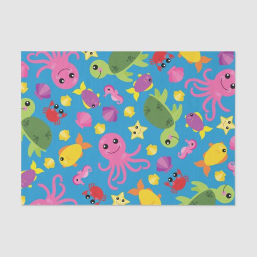 Kind van de vissoort "Birthday Aquarium" (waterdag Tissuepapier (Voorkant)