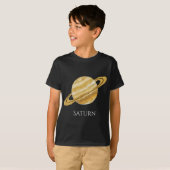 Kind van de Waterverf van de Saturnus-planeet T T-shirt (Voorkant volledig)
